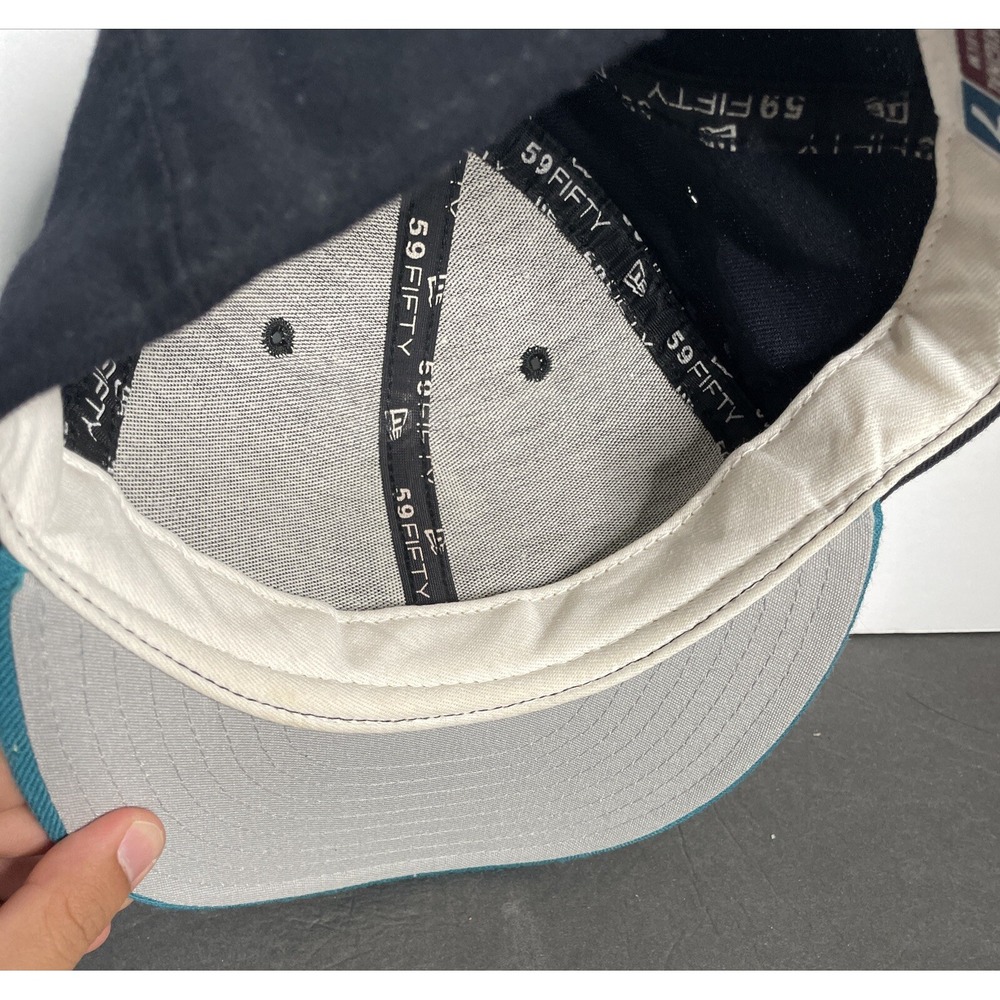 Vintage Seattle Mariners New Era 100% Wool Collection Hat Cap Mens 7 Made In USA - Picture 7 of 9